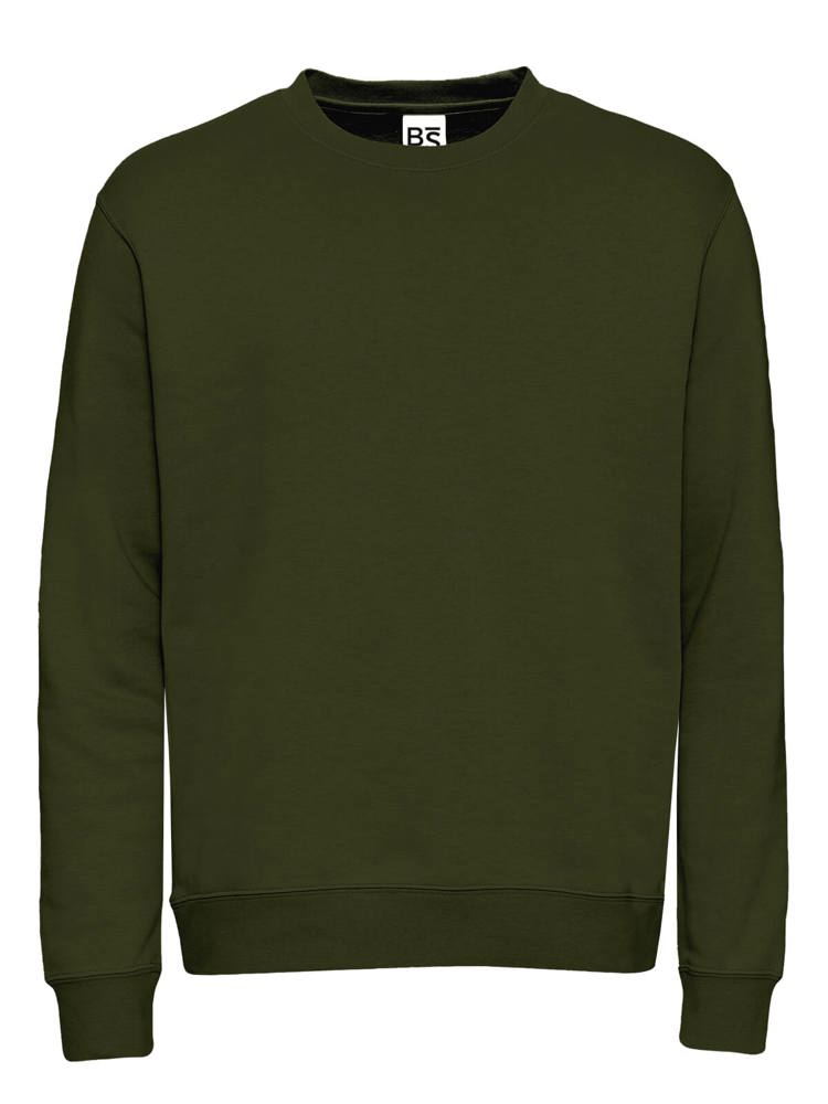 BS Atlas sweater, 280 gr/m² - met logo of onbedrukt bestellen - Olijfgroen (PMS 418C)