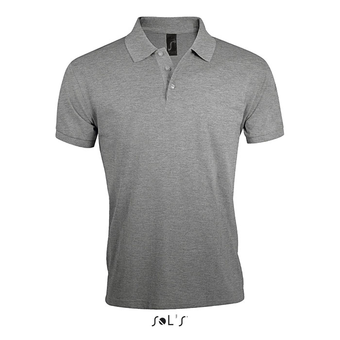 PRIME MEN - PRIME heren polo 200g - bedrukt of onbedrukt verkrijgbaar - Grijs Gemêleerd 2