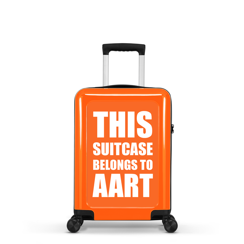 STICKERCASE® 20" Handbagage oranje - met gepersonaliseerde sticker en/of individuele namen