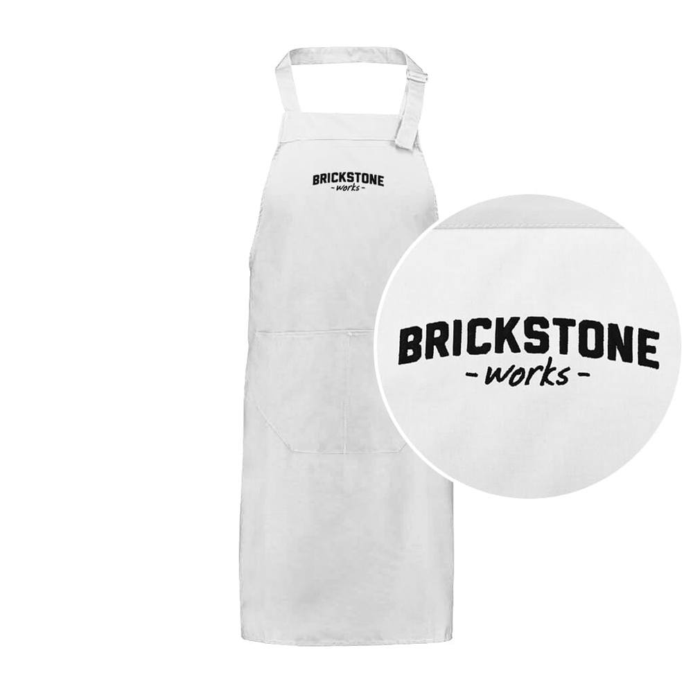 Promo schort 75x85 cm - kopen of bedrukken - Wit (WHITE) / Wit