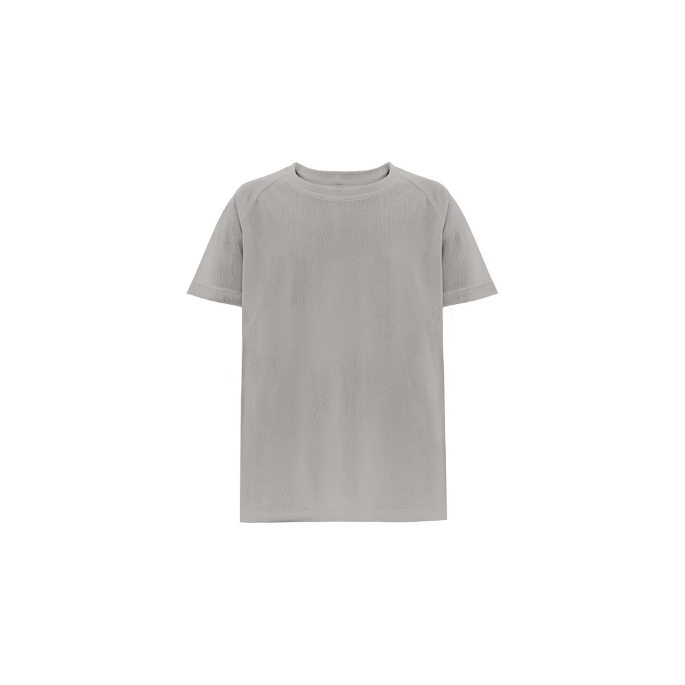 THC MOVE KIDS. Technisch T-shirt met korte mouwen in polyester voor kinderen - met logo of onbedrukt bestellen - Licht Grijs