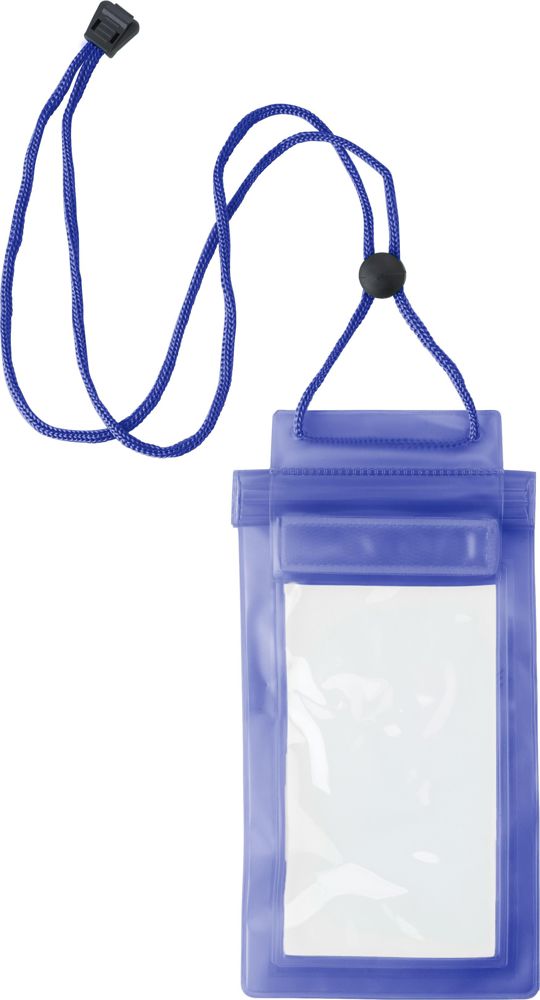 PVC hoesje voor mobiele apparaten Emily - met logo of onbedrukt bestellen - kobaltblauw