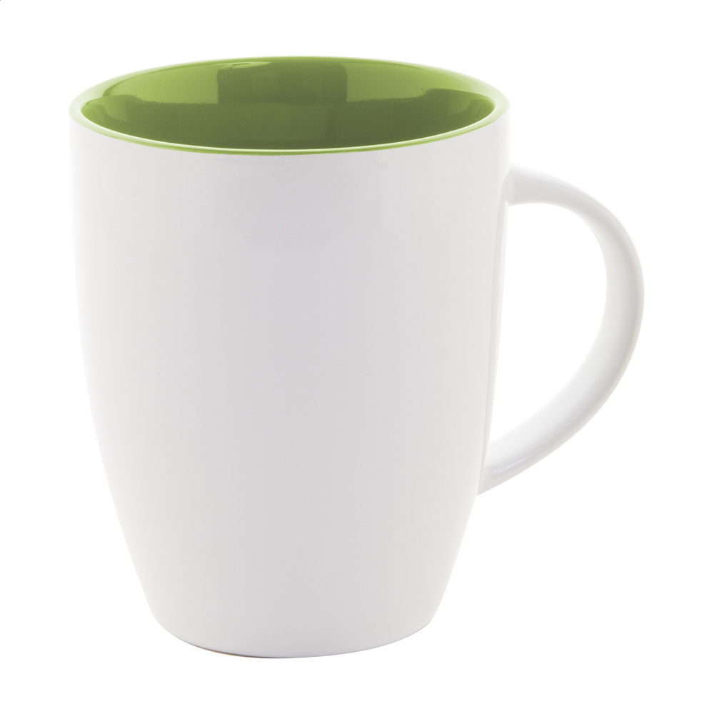 Maia - mok - bedrukt of onbedrukt verkrijgbaar - lime groen/wit