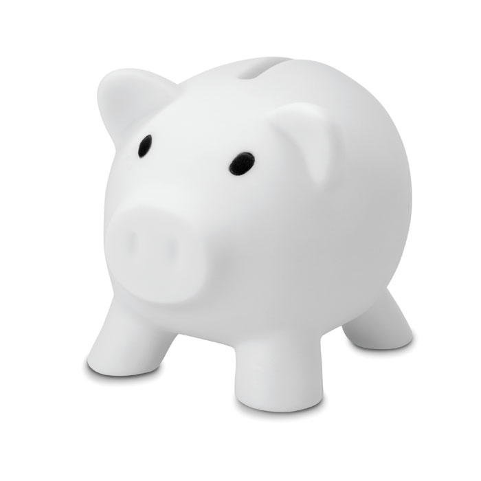 SOFTCO - Spaarvarken - voor bedrijven en relatiegeschenken - Wit
