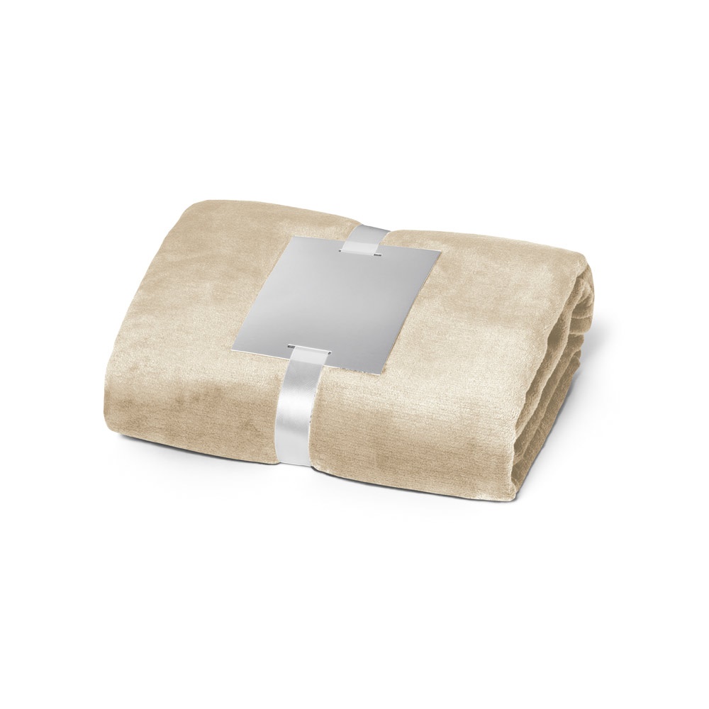 DYLEAF. (240 g/m²) fleecedeken met lint voor gepersonaliseerde kaart - kopen of bedrukken - Beige