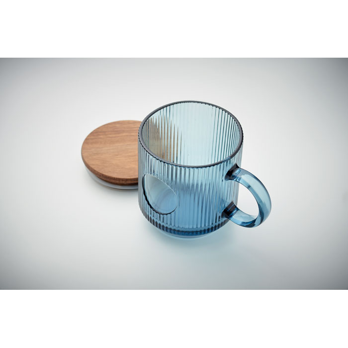 VITRIO MUG - Glazen mok met ribbels 300ml