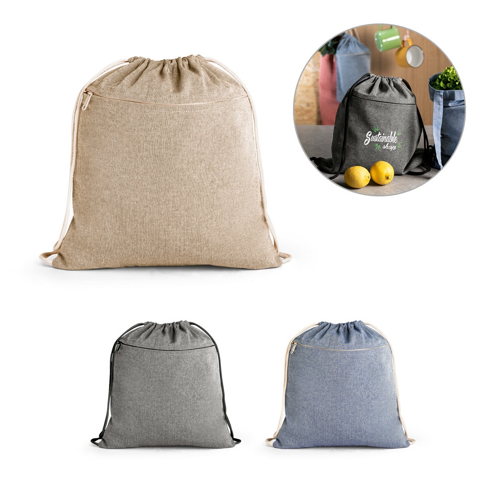 CHANCERY. Tasje van gerecycleerd katoen (70%), polyester (30% rPET) (140 g/m²) - bedrukt of onbedrukt
