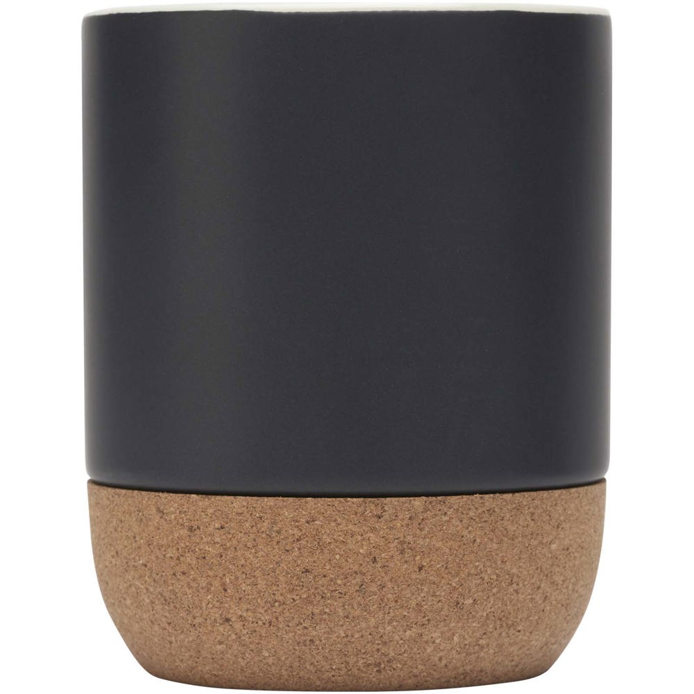 Billie 300 ml mok van keramiek met kurkdetails en matte afwerking