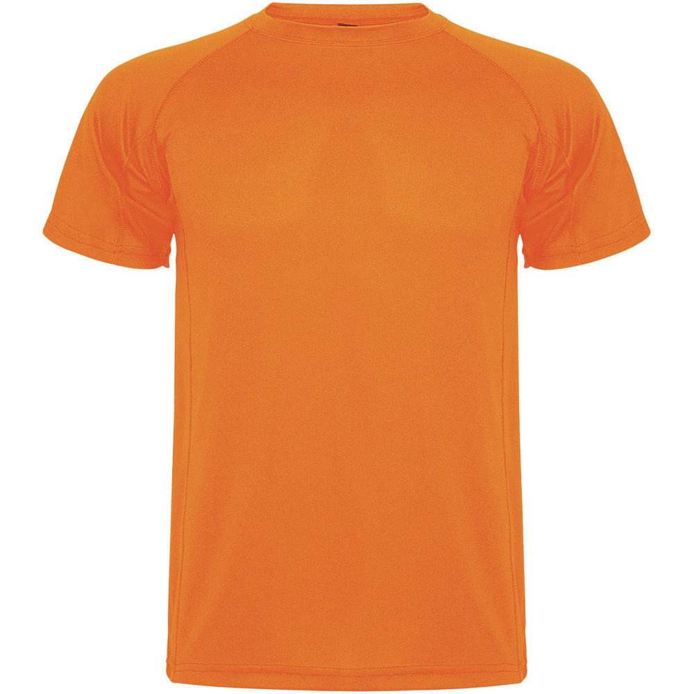Montecarlo sportshirt met korte mouwen voor heren - met logo of onbedrukt bestellen - Fluor oranje