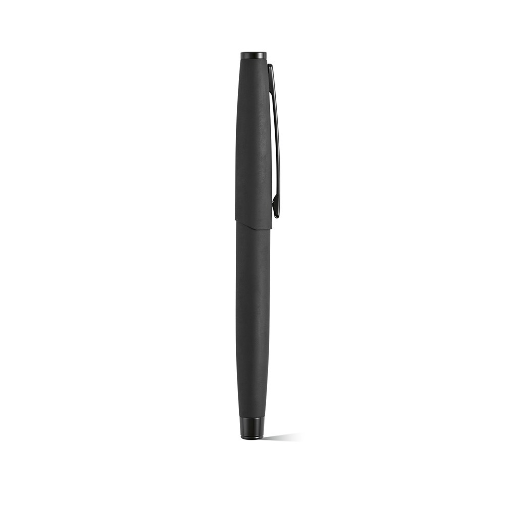 Dreiser pen gerecycled roestvrij staal zwarte inkt - Zwart