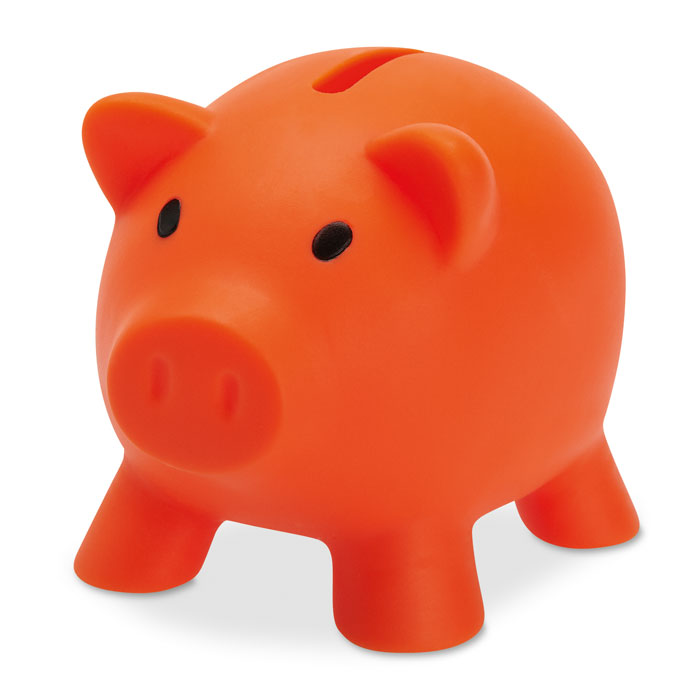 SOFTCO - Spaarvarken - voor bedrijven en relatiegeschenken - Oranje
