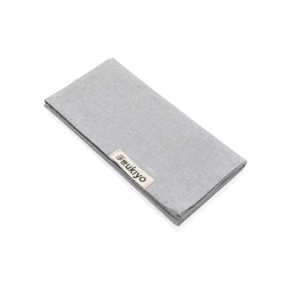 Ukiyo Aware™ 180gr 4-delige set recycled katoenen servetten - bedrukt of onbedrukt verkrijgbaar - grijs (± PMS Cool Grey 6)