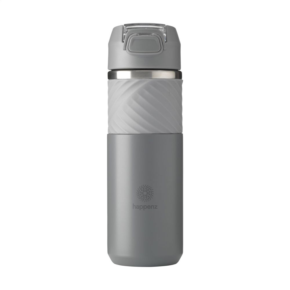 Lynn RCS Recycled Steel Bottle 500 ml thermosfles - bedrukt of onbedrukt verkrijgbaar - Grijs