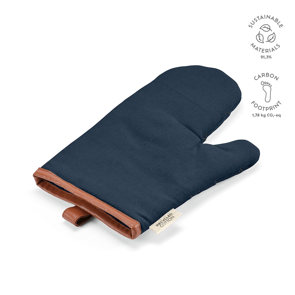 Basquiat Keukenhandschoen Gerecycled Katoen 280 gsm - kopen of bedrukken - Marineblauw