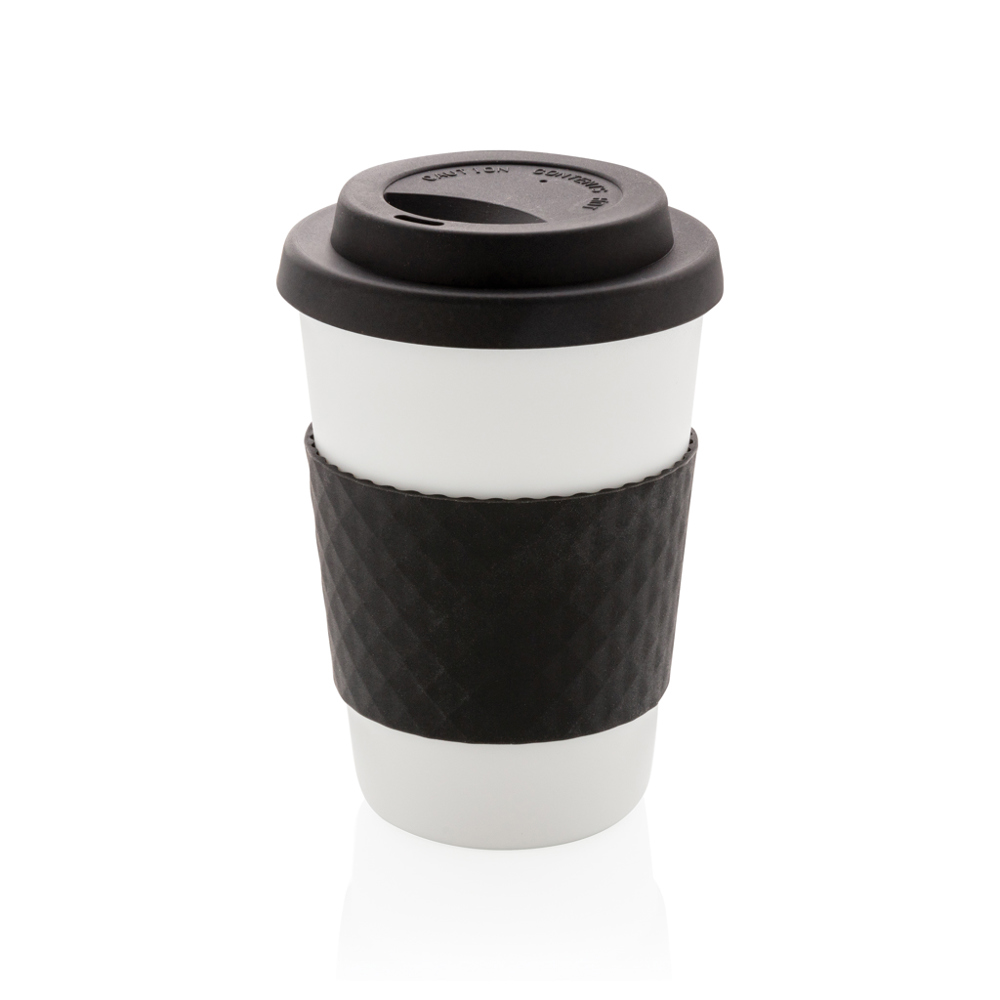 Herbruikbare koffiebeker 270ml - kopen of bedrukken - zwart (± PMS Black)