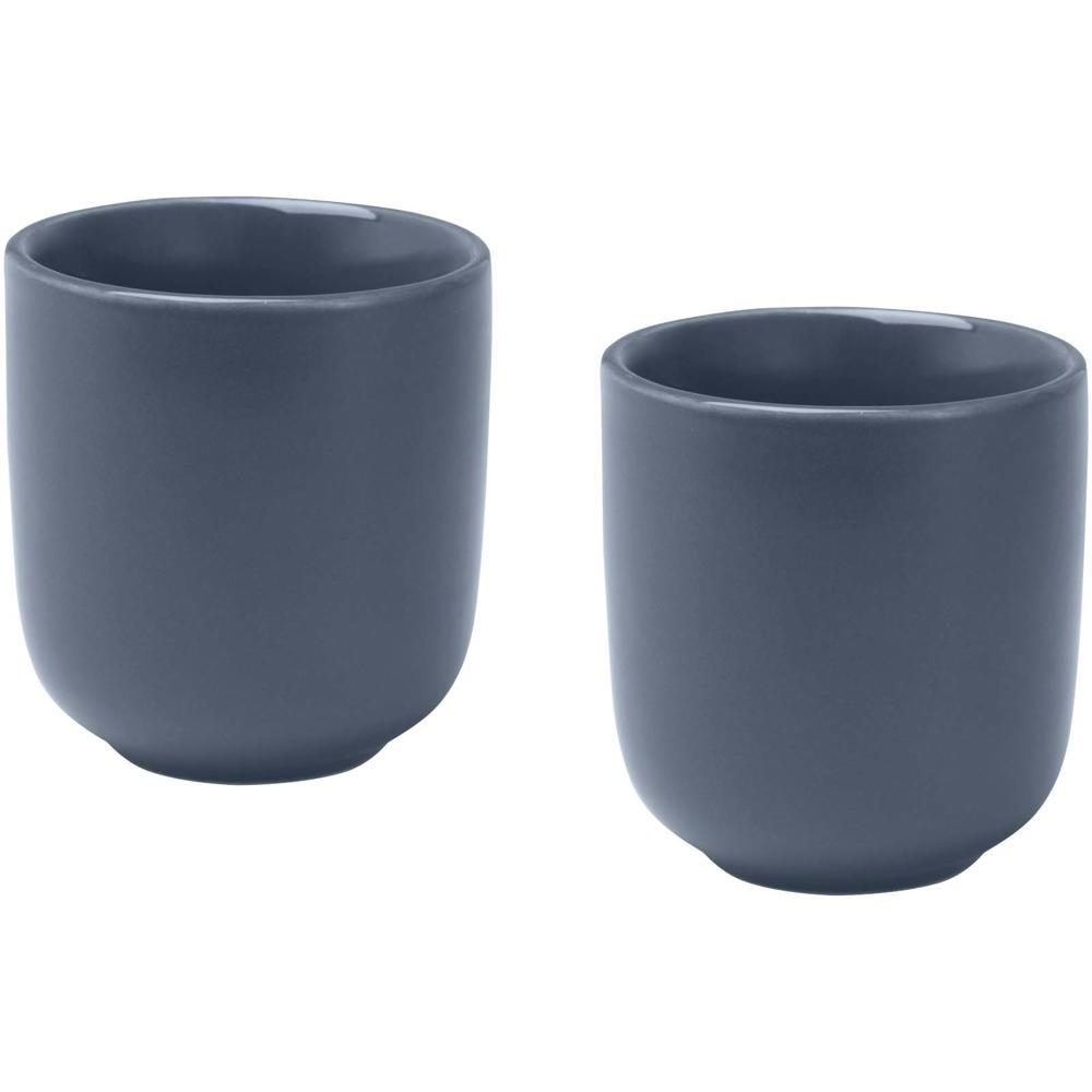 Male keramische espressokopjes van 90 ml met matte afwerking, set van 2 - kopen of bedrukken - Hale blauw