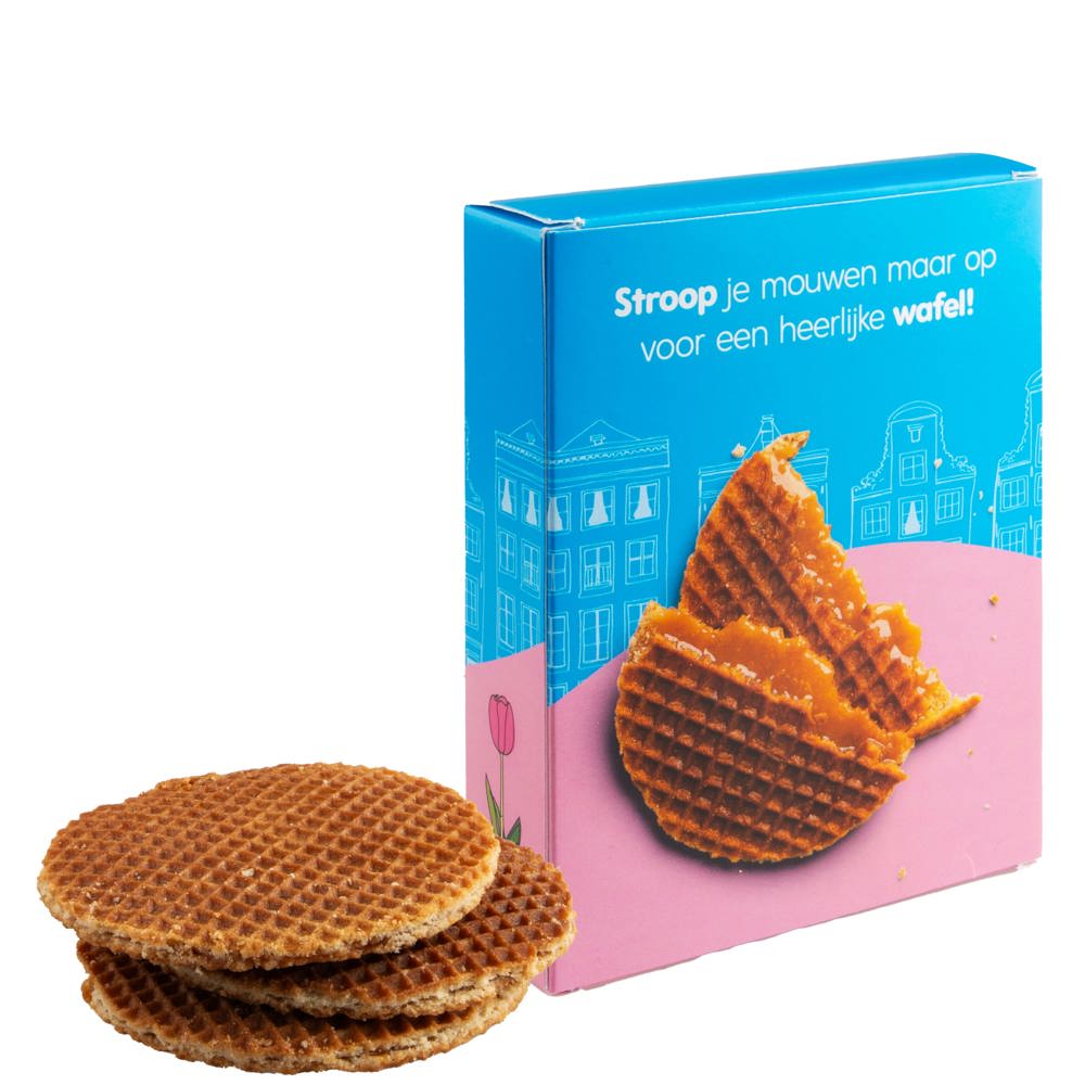 Doosje met 3 roomboter stroopwafels - voor bedrijven en relatiegeschenken