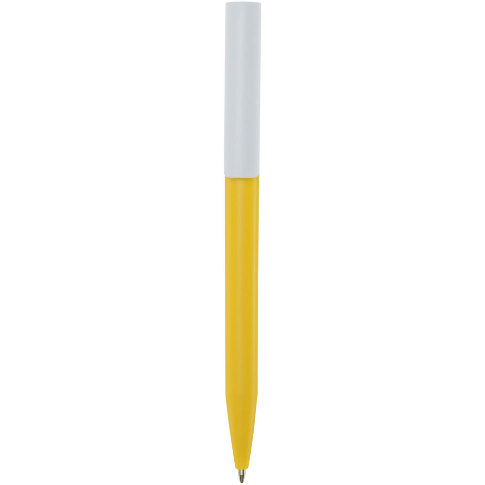 Unix balpen van gerecycled plastic (zwarte inkt) - voor bedrijven en relatiegeschenken - geel