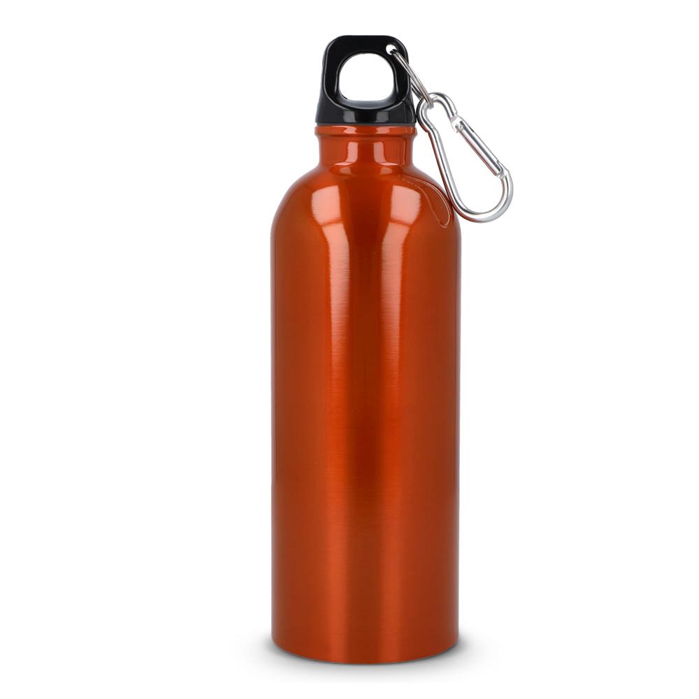 Gerecycled RVS Enkelwandige fles met Karabijnhaak 500ml