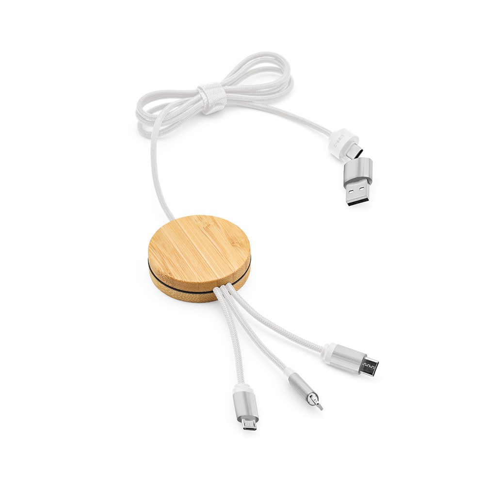 Feynman kabel rPET 3 in 1 - Wit