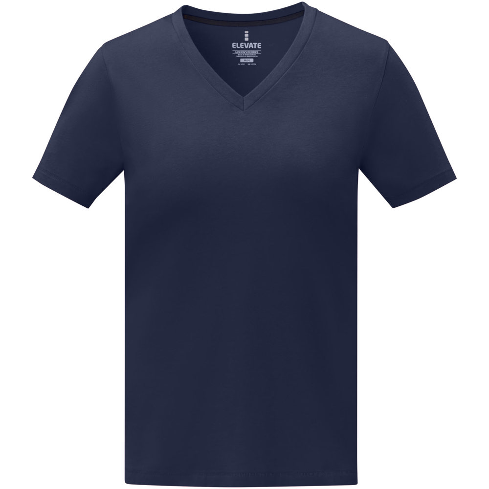 Somoto Dames T-shirt met V-hals en korte mouwen 