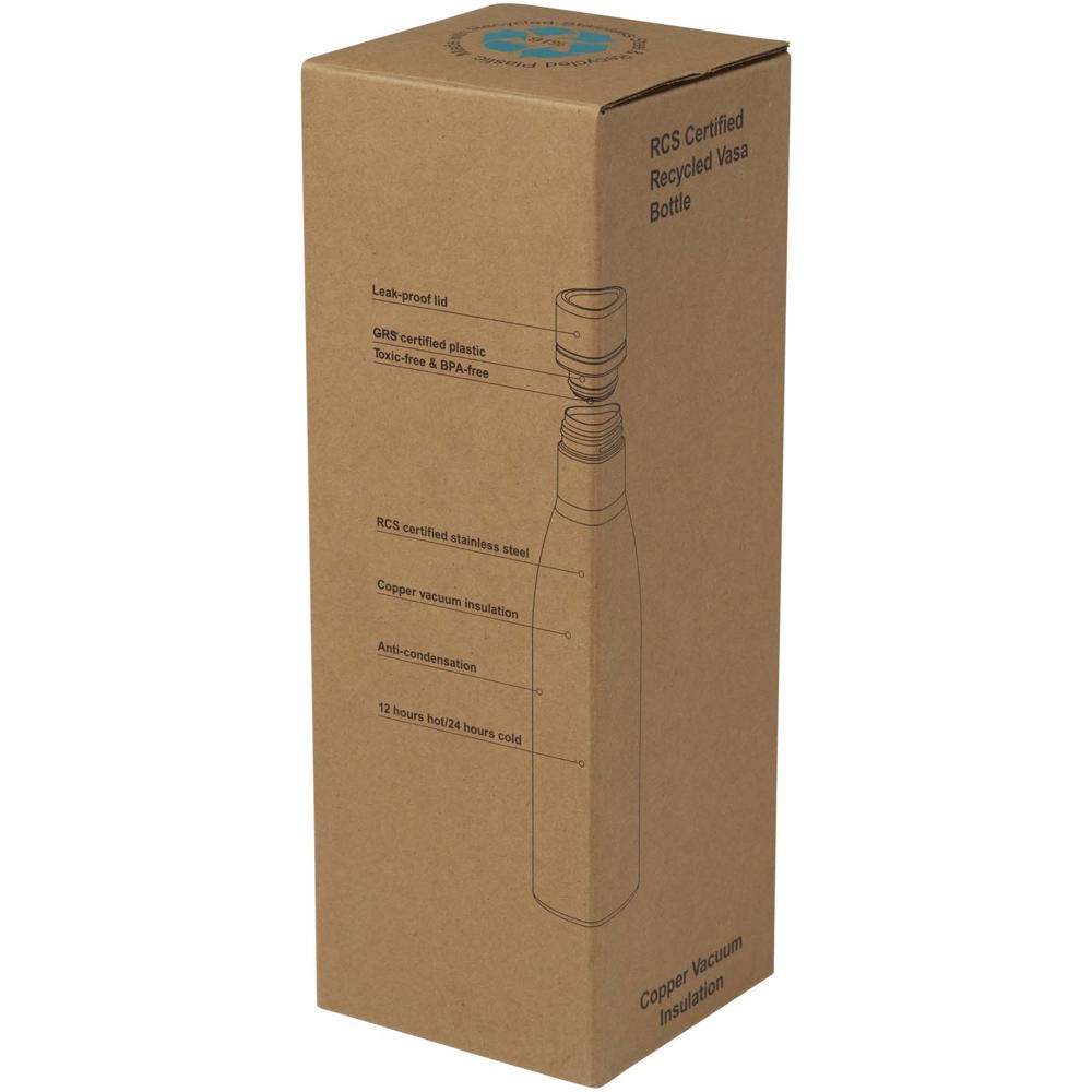 Vasa 500 ml RCS-gecertificeerde gerecyclede roestvrijstalen koperen vacuümgeïsoleerde fles