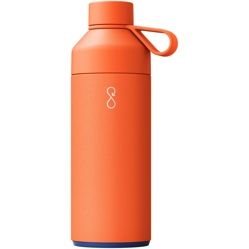 Big Ocean Bottle 1000 ml vacuümgeïsoleerde waterfles - voor bedrijven en relatiegeschenken - Zon oranje