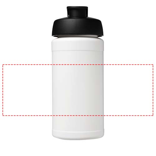 Baseline 500 ml gerecyclede drinkfles met klapdeksel