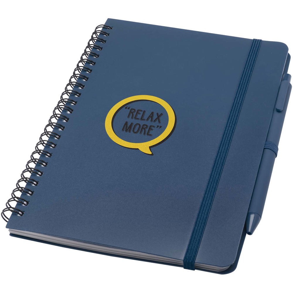 Thalaasa A5 ocean-bound hardcover notitieboek met balpen (zwarte inkt)