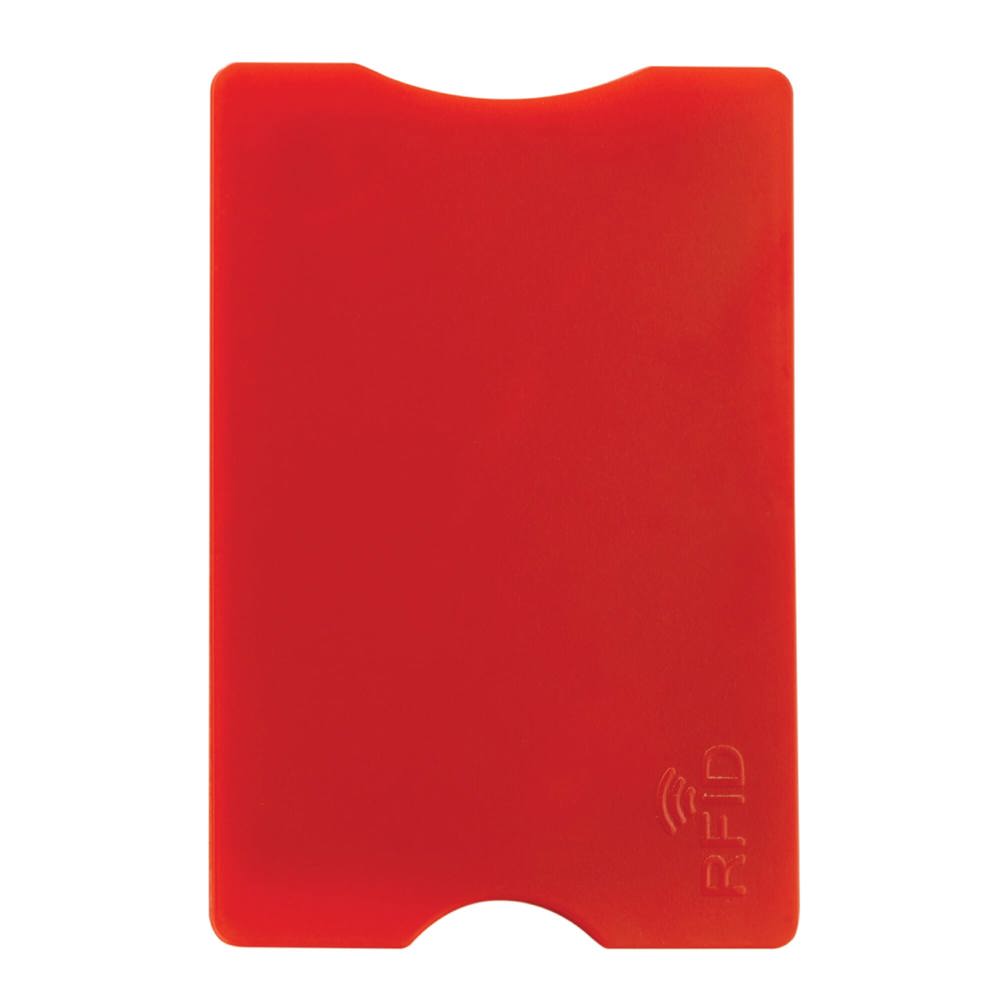 RFID kaarthouder hardcase - bedrukt of onbedrukt verkrijgbaar - rood
