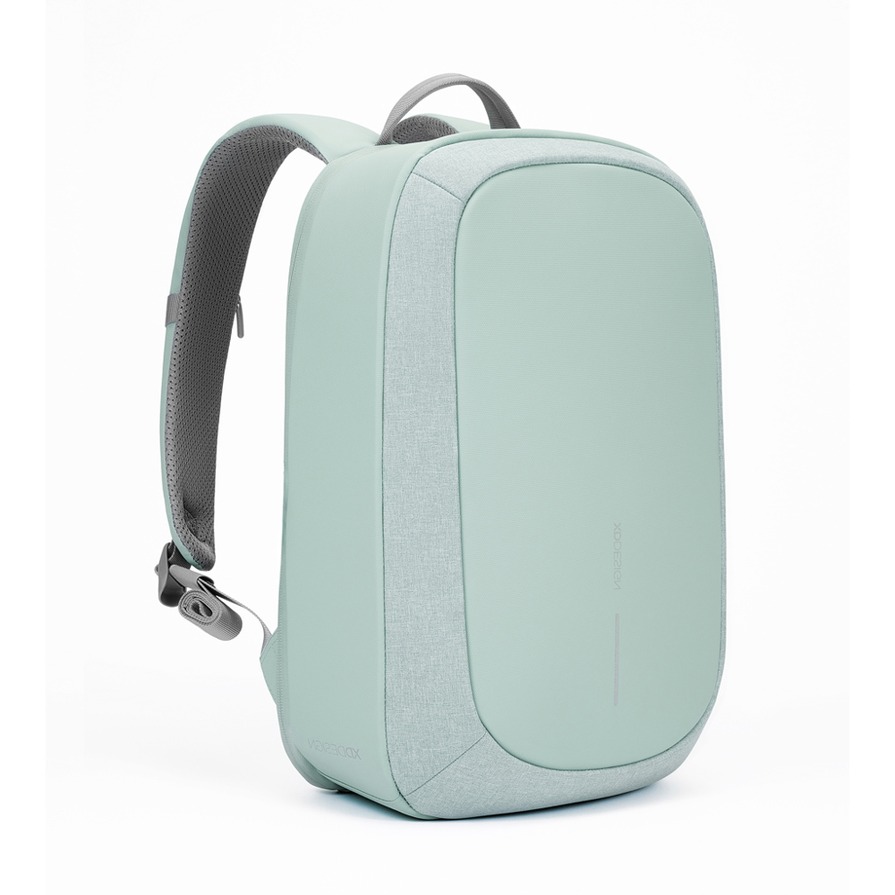 Bobby Edge, anti-diefstal rugzak - voor bedrijven en relatiegeschenken - iceberg green, grijs (± PMS 15-5205 TCX/ ± PMS Cool Grey 9)
