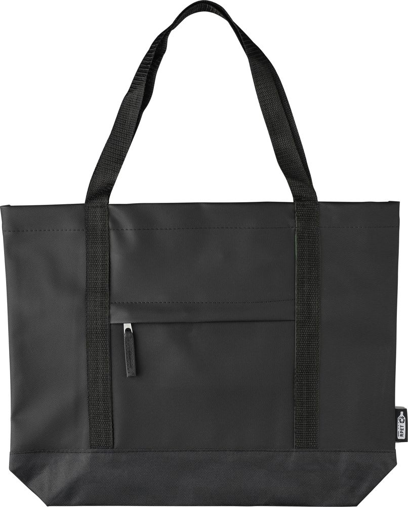 rPET polyester (600D) draagtas Lumi - voor bedrijven en relatiegeschenken - zwart
