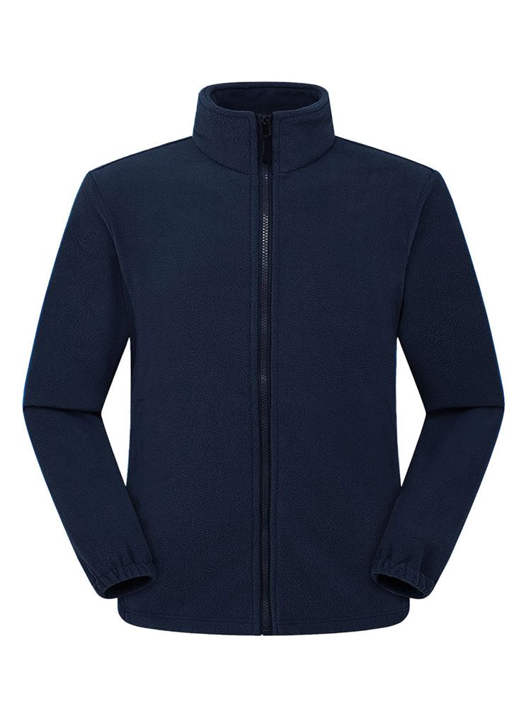 BS Peak full zip fleece sweater, 290 gr/m² - voor bedrijven en relatiegeschenken - Navy (PMS 5395C)