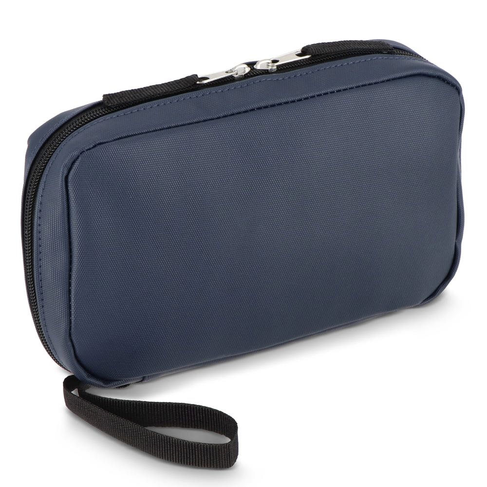 rPET PU-gecoate 210D Napa organizer tas 22 x 13 x 4 cm - voor bedrijven en relatiegeschenken - Donkerblauw