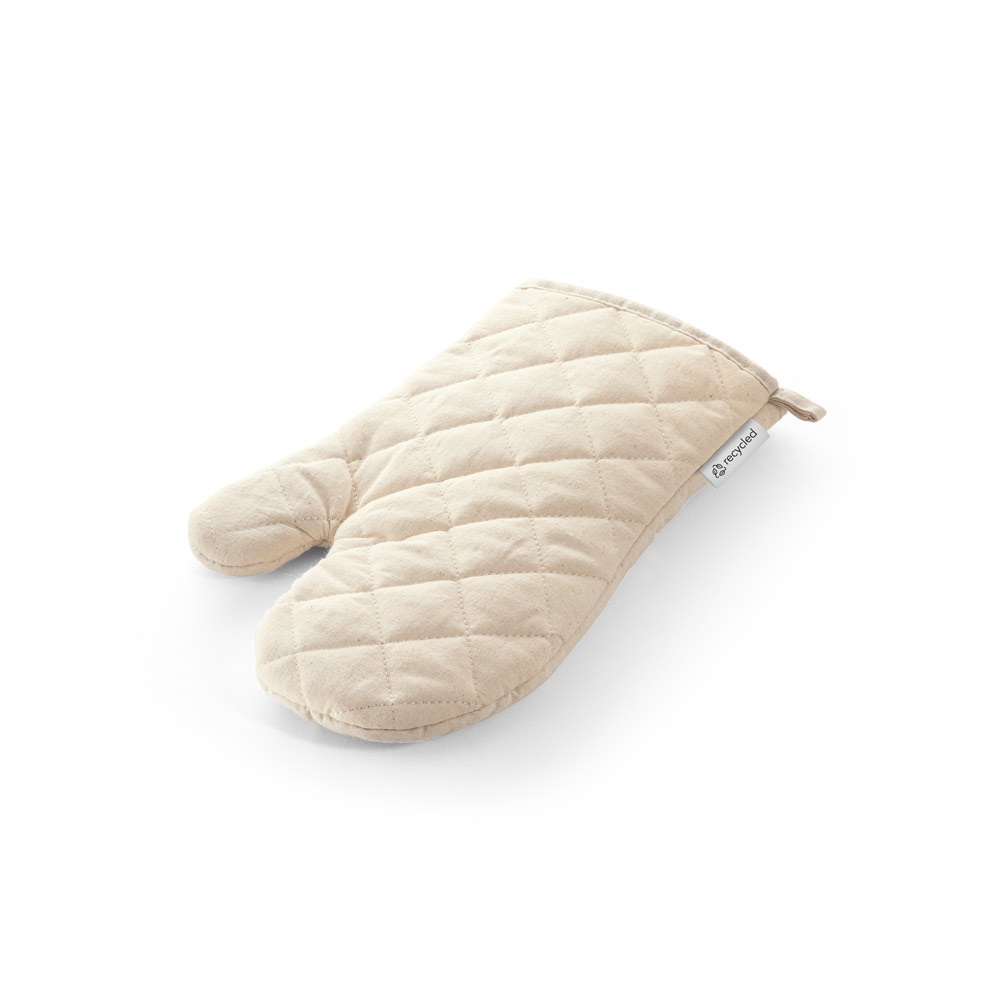 RICKEY. Katoenen keukenhandschoen (60% gerecycleerd) - met logo of onbedrukt bestellen - ecru