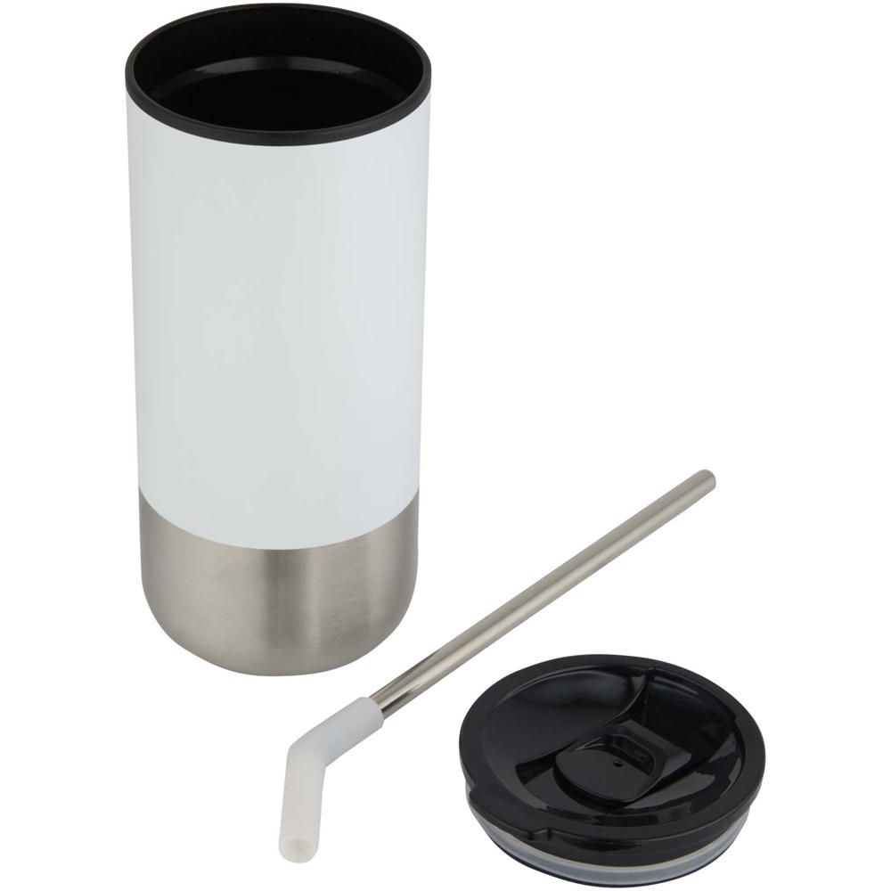 Grayson 480 ml RCS gerecycleerde geïsoleerde beker met rietje