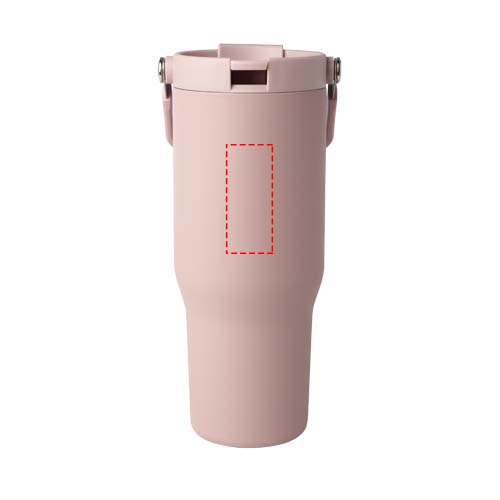 Bronx 900 ml RCS gecertificeerde, vacuüm geïsoleerde beker van gerecycled roestvrij staal en koper met deksel met dubbele fun