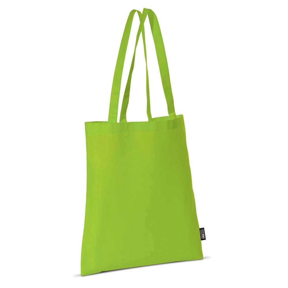 Schoudertas non-woven 75g/m² - bedrukt of onbedrukt verkrijgbaar - lichtgroen