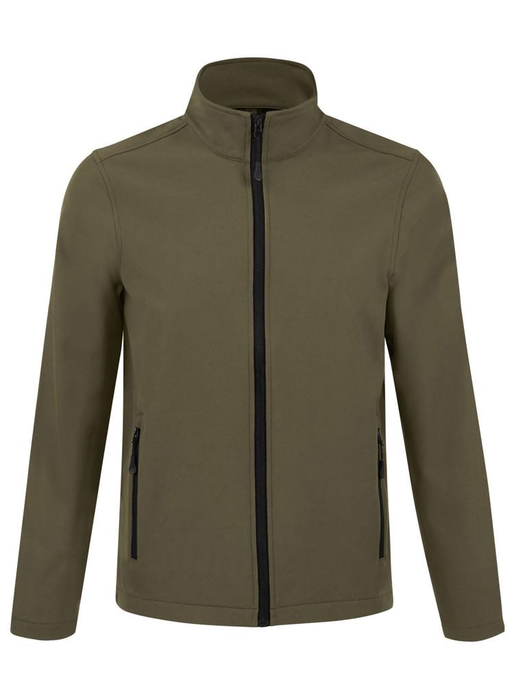 BS Visitor softshell jas, 280 gr/m² - bedrukt of onbedrukt verkrijgbaar - Military (PMS 7771C)
