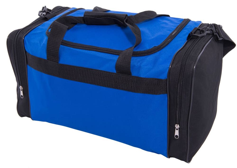 Sporttas - voor bedrijven en relatiegeschenken - Zwart (Black) / Kobaltblauw