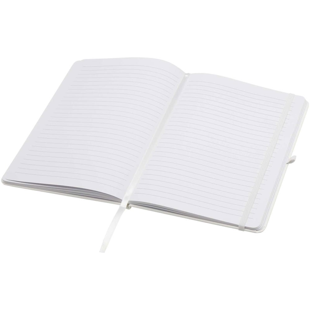Teak A5 gerecycled notitieboek met harde kaft en gelinieerde pagina's