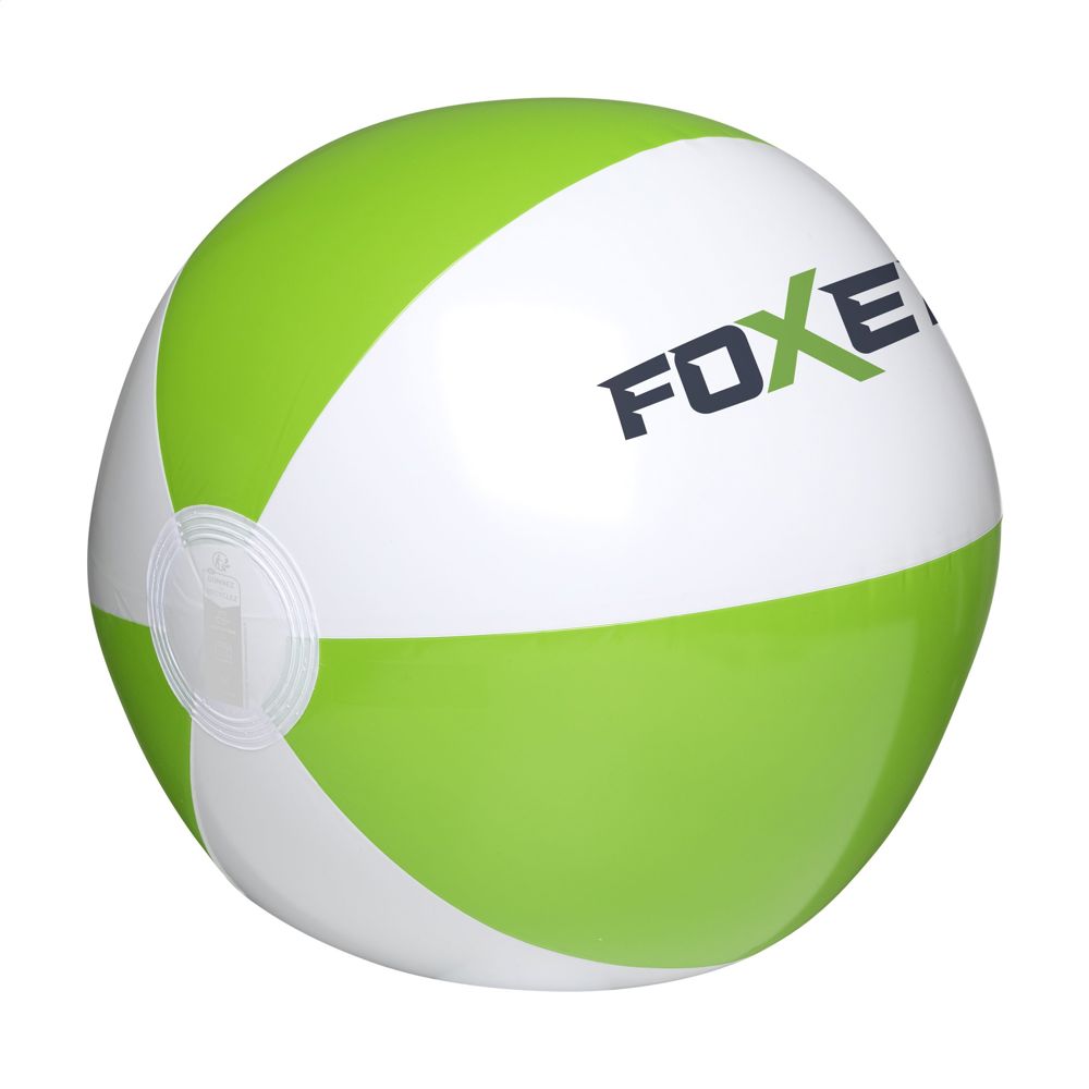 BeachBall Ø 27 cm strandbal - kopen of bedrukken - wit/groen