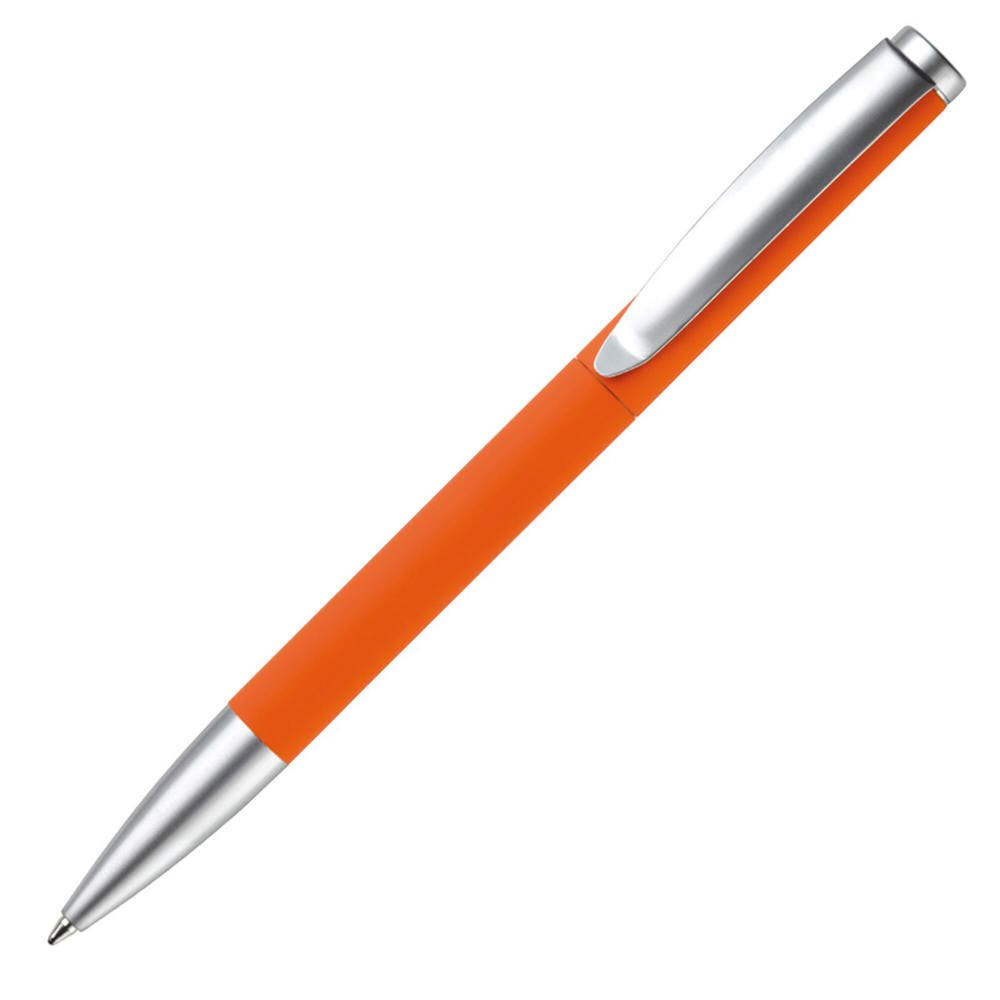 Balpen metaal Modena soft touch - bedrukt of onbedrukt verkrijgbaar - oranje