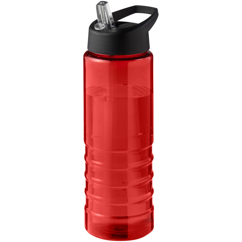 H2O Active® Eco Treble 750 ml drinkfles met tuitdeksel - bedrukt of onbedrukt verkrijgbaar - Rood, Zwart