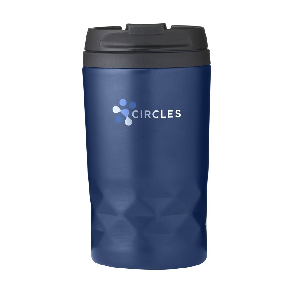 Graphic Mini Mug RCS Recycled Steel 250 ml thermosbeker - bedrukt of onbedrukt verkrijgbaar - Blauw
