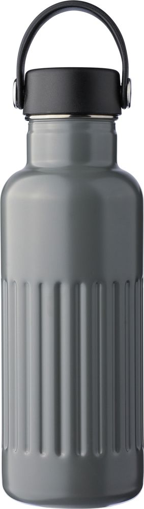 Gerecyclede roestvrijstalen dubbelwandige drinkfles (500 ml) Lior - met logo of onbedrukt bestellen - grijs
