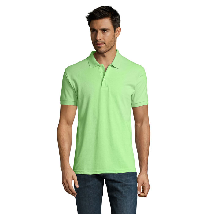 PRIME MEN - PRIME heren polo 200g - bedrukt of onbedrukt verkrijgbaar - Apple Green