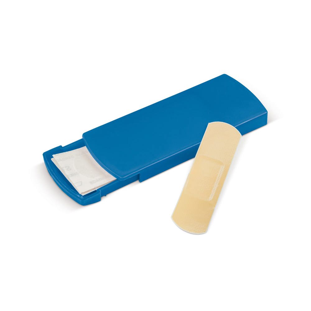 Pleisterdoosje 5 stuks - voor bedrijven en relatiegeschenken - Ecru / Donkerblauw