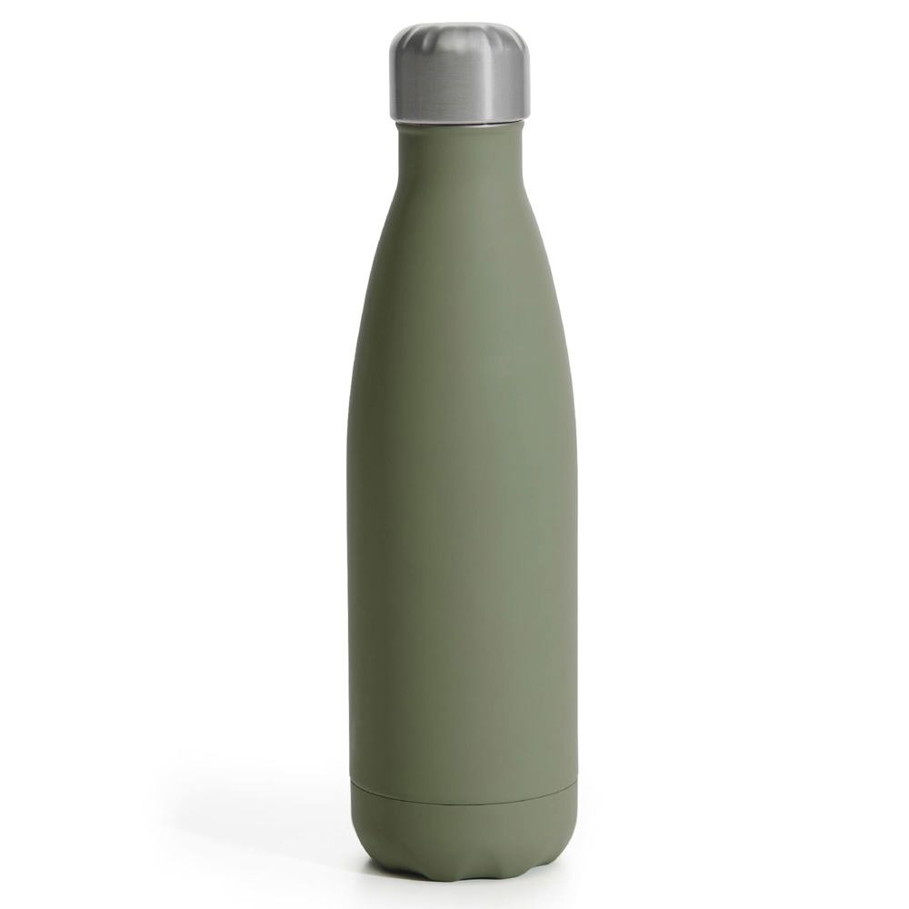 Sagaform Nils stalen fles Rubber 500ml - met logo of onbedrukt bestellen - Groen