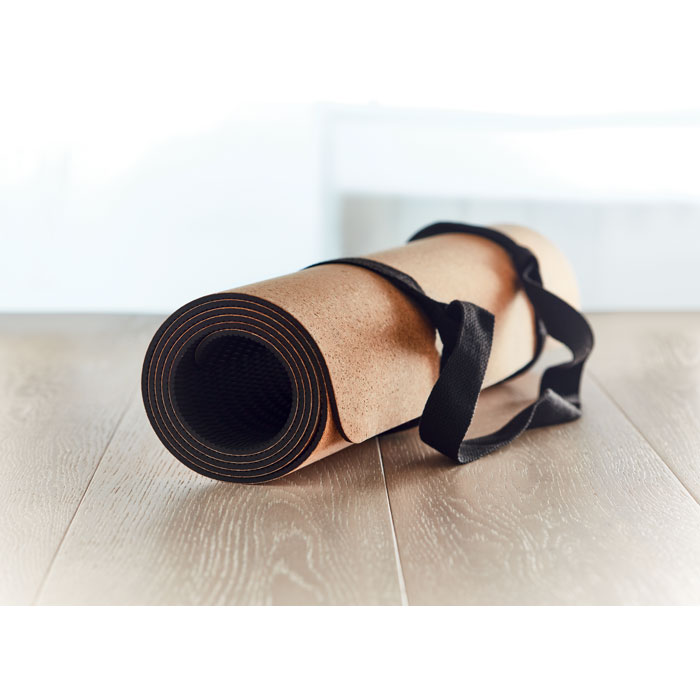 SAVASANA - Yogamat van kurk - met logo of onbedrukt bestellen